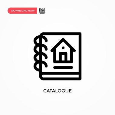 Katalog basit vektör simgesi. Web sitesi veya mobil uygulama için modern, basit düz vektör çizimi