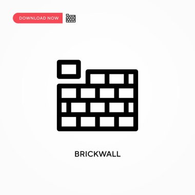 Brickwall Basit vektör simgesi. Web sitesi veya mobil uygulama için modern, basit düz vektör çizimi