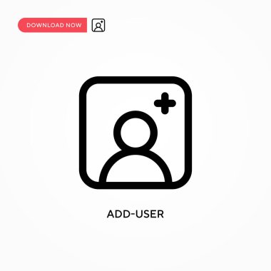 Kullanıcı Basit vektör simgesi ekle. Web sitesi veya mobil uygulama için modern, basit düz vektör çizimi