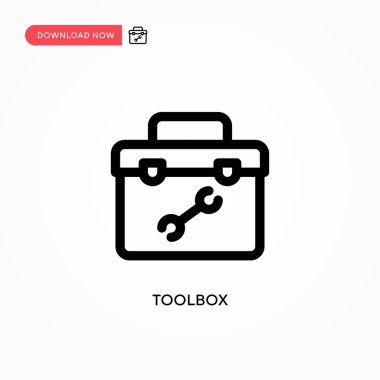 Araç Kutusu Basit vektör simgesi. Web sitesi veya mobil uygulama için modern, basit düz vektör çizimi
