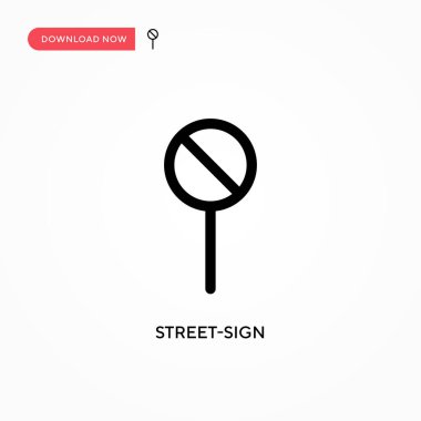 Sokak işareti Basit vektör simgesi. Web sitesi veya mobil uygulama için modern, basit düz vektör çizimi