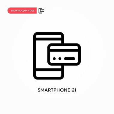 Akıllı Telefon-21 basit vektör simgesi. Web sitesi veya mobil uygulama için modern, basit düz vektör çizimi