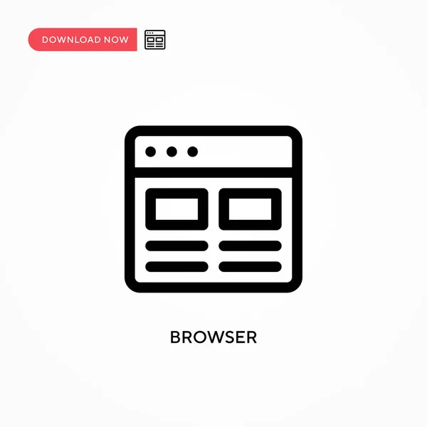 Browser Simplu Pictogramă Vectorială Ilustrație Vectorială Modernă Simplă Pentru Site — Vector de stoc