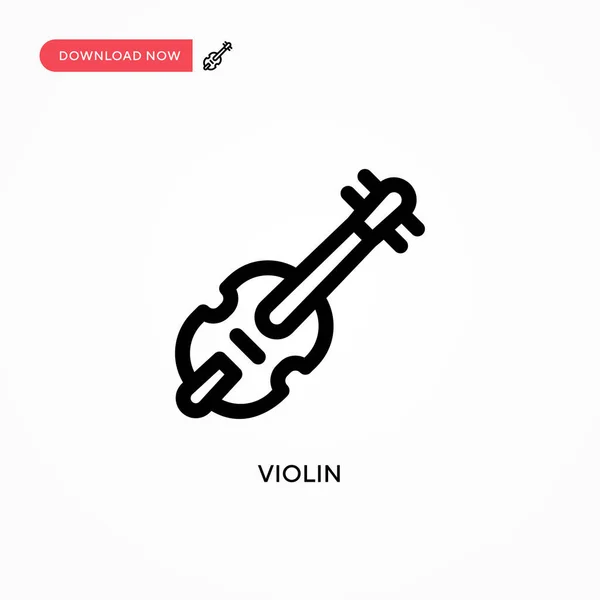 Geige Einfaches Vektor Symbol Moderne Einfache Flache Vektordarstellung Für Website — Stockvektor