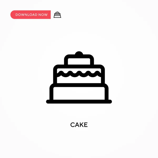 Cake Eenvoudige Vector Icoon Moderne Eenvoudige Platte Vectorillustratie Voor Website — Stockvector