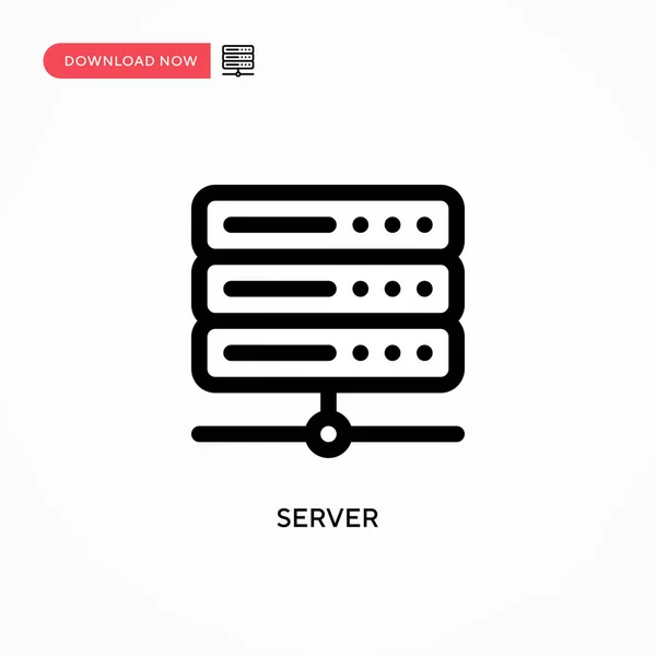 Server Einfaches Vektor Symbol Moderne Einfache Flache Vektordarstellung Für Website — Stockvektor