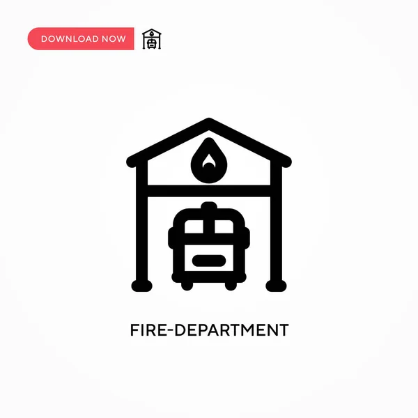 消防署シンプルなベクトルアイコン ウェブサイトやモバイルアプリのための現代的でシンプルなフラットベクトルイラスト — ストックベクタ
