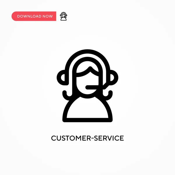 Customer Service Icône Vectorielle Simple Illustration Vectorielle Plate Moderne Simple — Image vectorielle