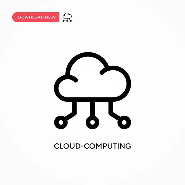 Cloud Computing Simple Vector Icon Modern Simple Flat Vector Illustration — Stock Vector