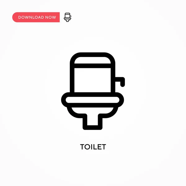 Иконка Вектора Toilet Simple Современная Простая Векторная Иллюстрация Веб Сайта — стоковый вектор