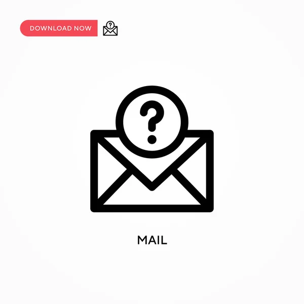 Mail Simply Vector Icon Современная Простая Векторная Иллюстрация Веб Сайта — стоковый вектор