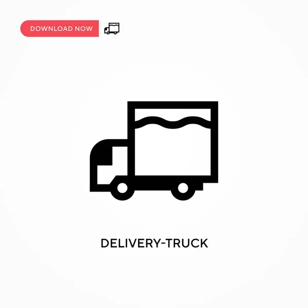 Delivery Truck Icône Vectorielle Simple Illustration Vectorielle Plate Moderne Simple — Image vectorielle