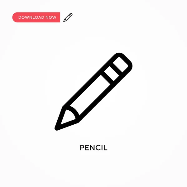 Pencil Simple Vector Icon Modern Simple Flat Vector Illustration Web — Stock Vector