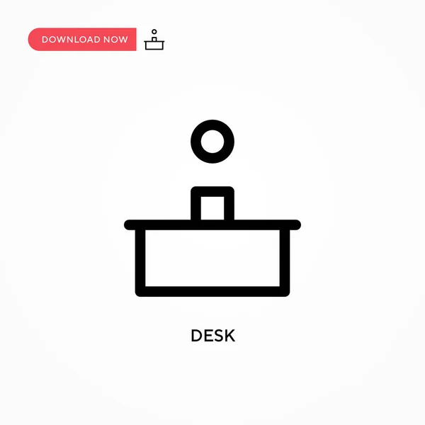 Desk Ícone Vetorial Simples Ilustração Vetorial Plana Moderna Simples Para — Vetor de Stock