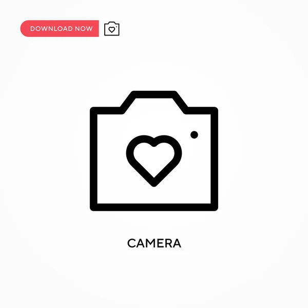 Kamera Einfaches Vektor Symbol Moderne Einfache Flache Vektordarstellung Für Website — Stockvektor