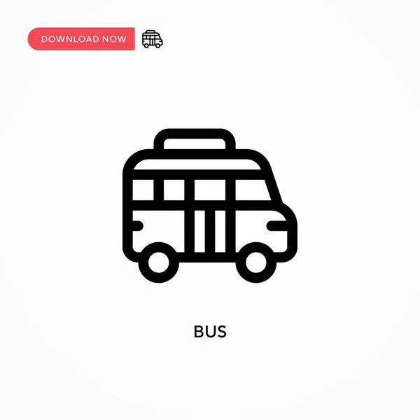 Bus Icono Vector Simple Moderno Simple Ilustración Vector Plano Para — Vector de stock