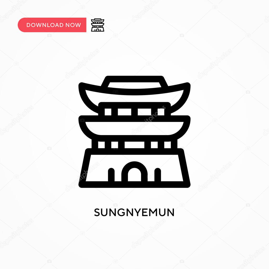 Sungnyemun Simple vector icon. Modern, simple flat vector illustration for web site or mobile app