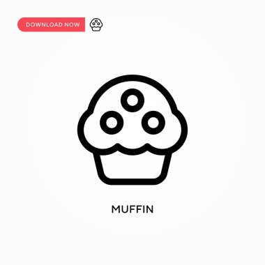 Kek basit vektör simgesi. Web sitesi veya mobil uygulama için modern, basit düz vektör çizimi