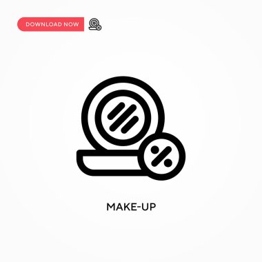 Makyaj Basit vektör simgesi. Web sitesi veya mobil uygulama için modern, basit düz vektör çizimi