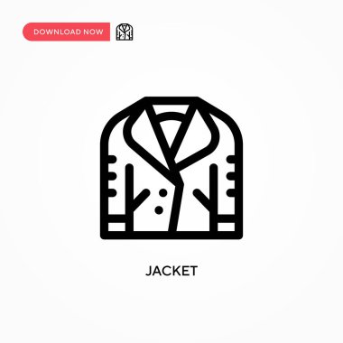 Ceket Basit vektör simgesi. Web sitesi veya mobil uygulama için modern, basit düz vektör çizimi