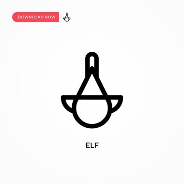 Elf basit vektör simgesi. Web sitesi veya mobil uygulama için modern, basit düz vektör çizimi
