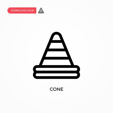 Basit koni vektör simgesi. Web sitesi veya mobil uygulama için modern, basit düz vektör çizimi