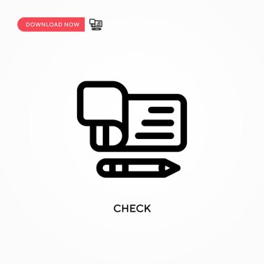 Basit vektör simgesini kontrol et. Web sitesi veya mobil uygulama için modern, basit düz vektör çizimi