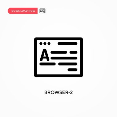 Tarayıcı-2 basit vektör simgesi. Web sitesi veya mobil uygulama için modern, basit düz vektör çizimi