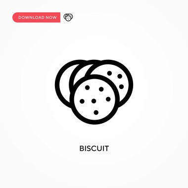 Bisküvi Basit vektör simgesi. Web sitesi veya mobil uygulama için modern, basit düz vektör çizimi