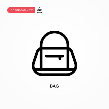 Poşet basit vektör simgesi. Web sitesi veya mobil uygulama için modern, basit düz vektör çizimi