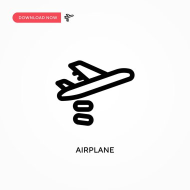 Basit uçak vektör simgesi. Web sitesi veya mobil uygulama için modern, basit düz vektör çizimi