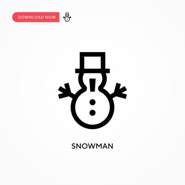 Kardan Adam Basit vektör simgesi. Web sitesi veya mobil uygulama için modern, basit düz vektör çizimi