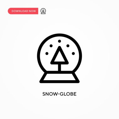 Kar küresi basit vektör simgesi. Web sitesi veya mobil uygulama için modern, basit düz vektör çizimi