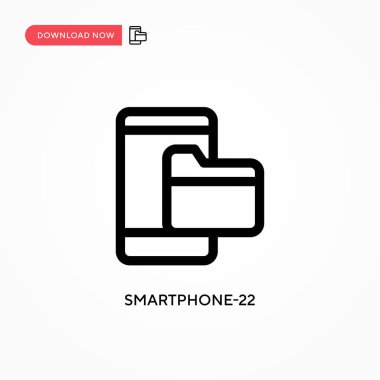 Akıllı telefon-22 basit vektör simgesi. Web sitesi veya mobil uygulama için modern, basit düz vektör çizimi