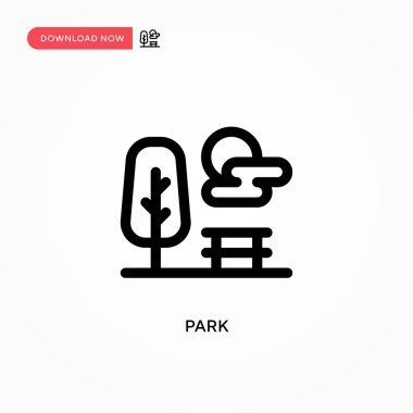 Park Basit vektör simgesi. Web sitesi veya mobil uygulama için modern, basit düz vektör çizimi