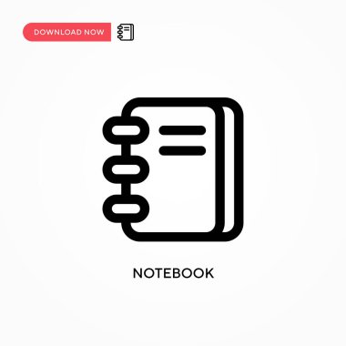 Not Defteri Basit vektör simgesi. Web sitesi veya mobil uygulama için modern, basit düz vektör çizimi