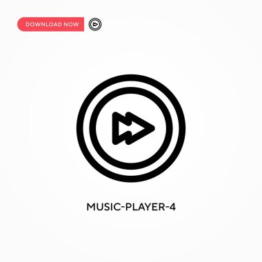 Müzik çalar-4 Basit vektör simgesi. Web sitesi veya mobil uygulama için modern, basit düz vektör çizimi