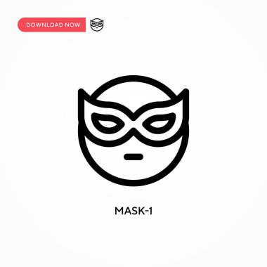 Maske-1 Basit vektör simgesi. Web sitesi veya mobil uygulama için modern, basit düz vektör çizimi