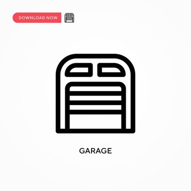Garaj Basit vektör simgesi. Web sitesi veya mobil uygulama için modern, basit düz vektör çizimi
