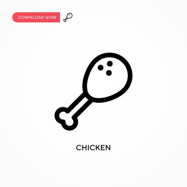 Basit Tavuk vektör simgesi. Web sitesi veya mobil uygulama için modern, basit düz vektör çizimi