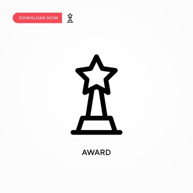 Ödül basit vektör simgesi. Web sitesi veya mobil uygulama için modern, basit düz vektör çizimi