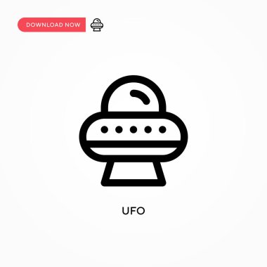 Ufo Basit vektör simgesi. Web sitesi veya mobil uygulama için modern, basit düz vektör çizimi