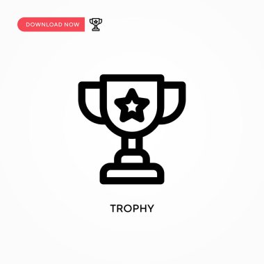 Kupa basit vektör simgesi. Web sitesi veya mobil uygulama için modern, basit düz vektör çizimi