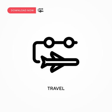 Basit vektör simgesi ile seyahat et. Web sitesi veya mobil uygulama için modern, basit düz vektör çizimi