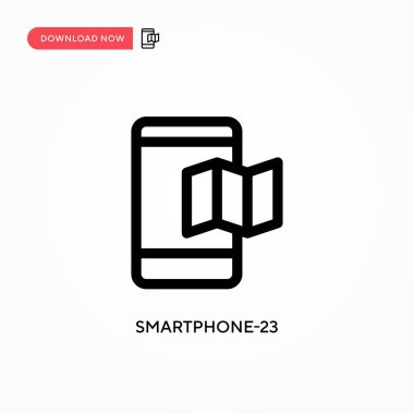 Akıllı telefon-23 basit vektör simgesi. Web sitesi veya mobil uygulama için modern, basit düz vektör çizimi
