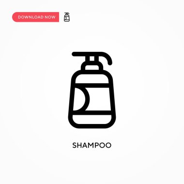 Şampuan basit vektör simgesi. Web sitesi veya mobil uygulama için modern, basit düz vektör çizimi