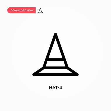 Şapka-4 Basit vektör simgesi. Web sitesi veya mobil uygulama için modern, basit düz vektör çizimi