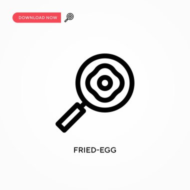 Yağda yumurta basit vektör simgesi. Web sitesi veya mobil uygulama için modern, basit düz vektör çizimi