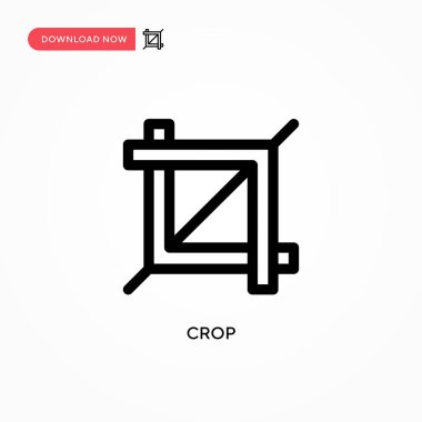 Basit kırpma vektör simgesi. Web sitesi veya mobil uygulama için modern, basit düz vektör çizimi