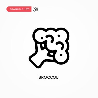 Brokoli basit vektör simgesi. Web sitesi veya mobil uygulama için modern, basit düz vektör çizimi